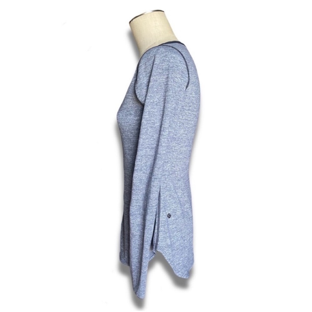 Lululemon Awesoma Henley Long Sleeve In Heathered Inkwell - Picture 5 of 13
